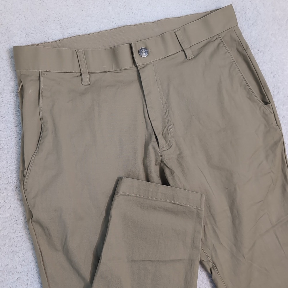 Fabletics Pants Mens 30x30 Beige Chino Golf Flat Front‎ Lightweight Stretchy EUC